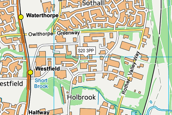 S20 3PP map - OS VectorMap District (Ordnance Survey)