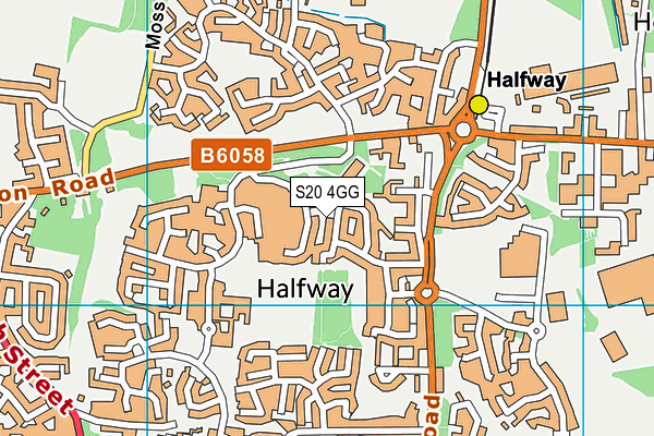 S20 4GG map - OS VectorMap District (Ordnance Survey)