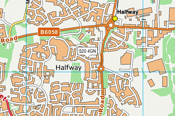 S20 4GN map - OS VectorMap District (Ordnance Survey)