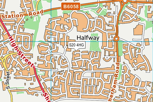 S20 4HG map - OS VectorMap District (Ordnance Survey)