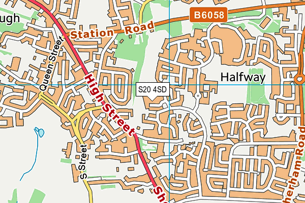 S20 4SD map - OS VectorMap District (Ordnance Survey)