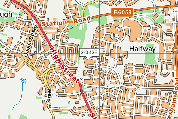 S20 4SE map - OS VectorMap District (Ordnance Survey)