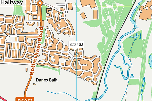 S20 4SJ map - OS VectorMap District (Ordnance Survey)