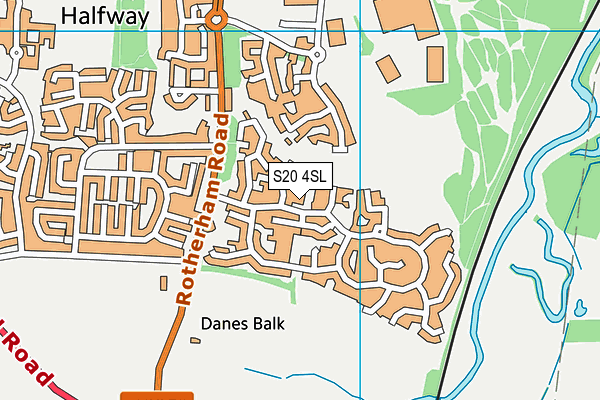 S20 4SL map - OS VectorMap District (Ordnance Survey)