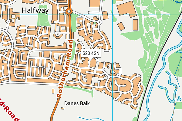 S20 4SN map - OS VectorMap District (Ordnance Survey)