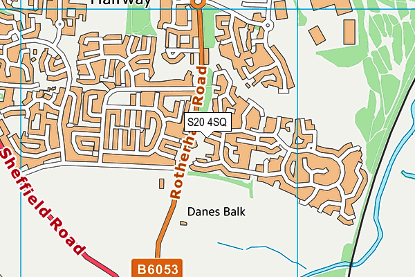 S20 4SQ map - OS VectorMap District (Ordnance Survey)