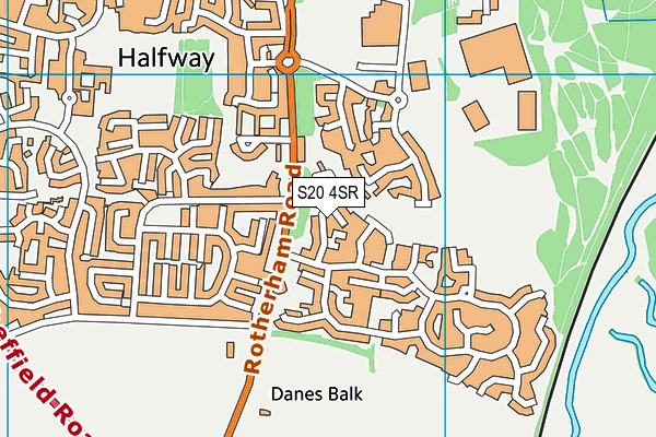 S20 4SR map - OS VectorMap District (Ordnance Survey)