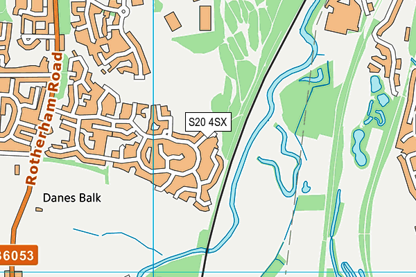 S20 4SX map - OS VectorMap District (Ordnance Survey)