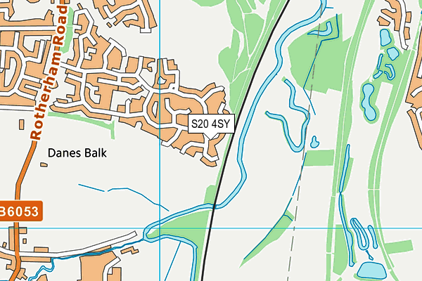 S20 4SY map - OS VectorMap District (Ordnance Survey)