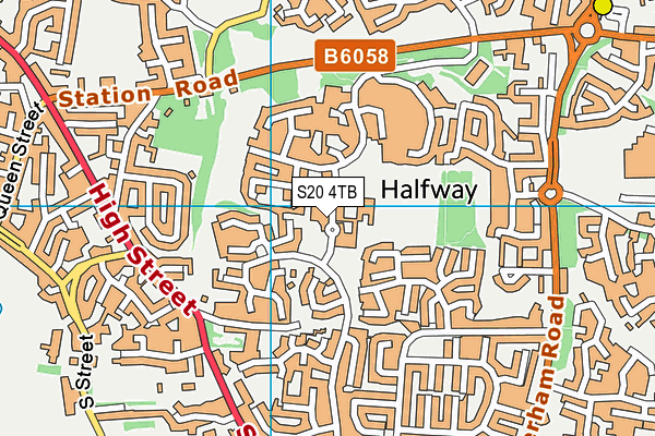 S20 4TB map - OS VectorMap District (Ordnance Survey)