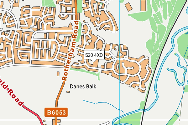 S20 4XD map - OS VectorMap District (Ordnance Survey)