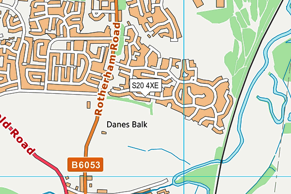 S20 4XE map - OS VectorMap District (Ordnance Survey)