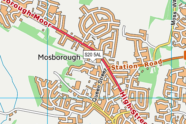 S20 5AL map - OS VectorMap District (Ordnance Survey)