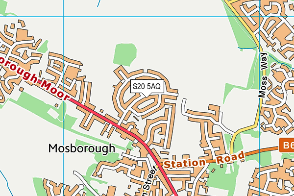 Westfield Sports Centre (Closed) map (S20 5AQ) - OS VectorMap District (Ordnance Survey)
