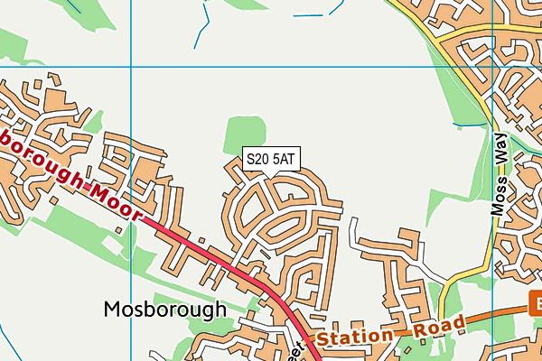 S20 5AT map - OS VectorMap District (Ordnance Survey)