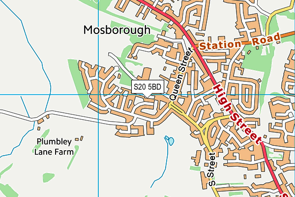 S20 5BD map - OS VectorMap District (Ordnance Survey)