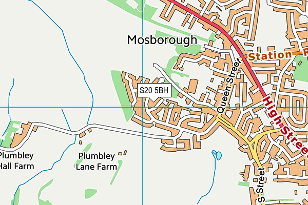 S20 5BH map - OS VectorMap District (Ordnance Survey)