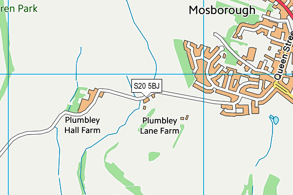 S20 5BJ map - OS VectorMap District (Ordnance Survey)