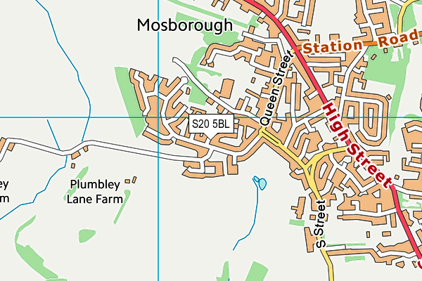 S20 5BL map - OS VectorMap District (Ordnance Survey)