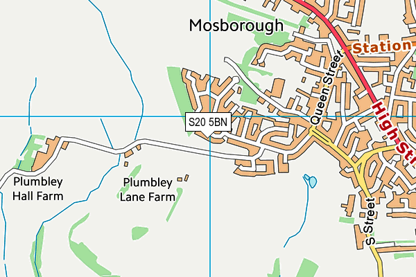 S20 5BN map - OS VectorMap District (Ordnance Survey)