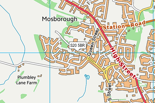 S20 5BR map - OS VectorMap District (Ordnance Survey)