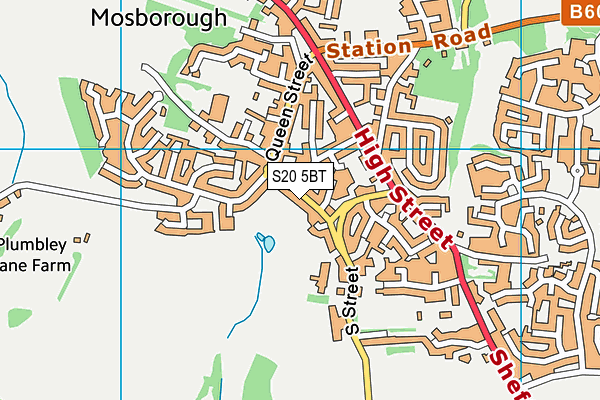 S20 5BT map - OS VectorMap District (Ordnance Survey)