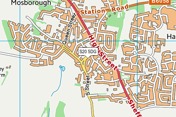 S20 5DG map - OS VectorMap District (Ordnance Survey)