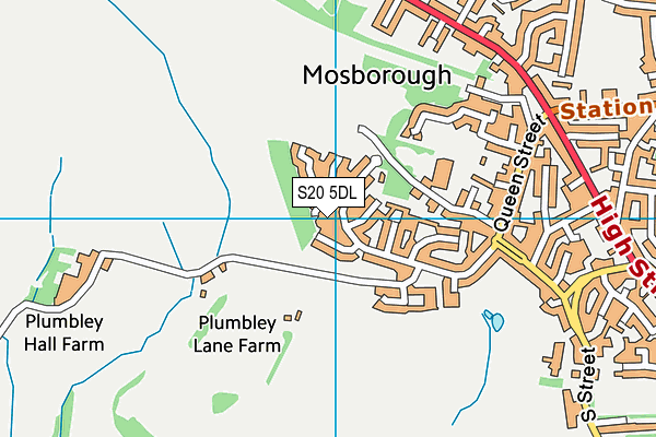 S20 5DL map - OS VectorMap District (Ordnance Survey)