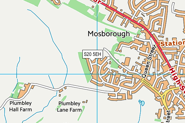 S20 5EH map - OS VectorMap District (Ordnance Survey)