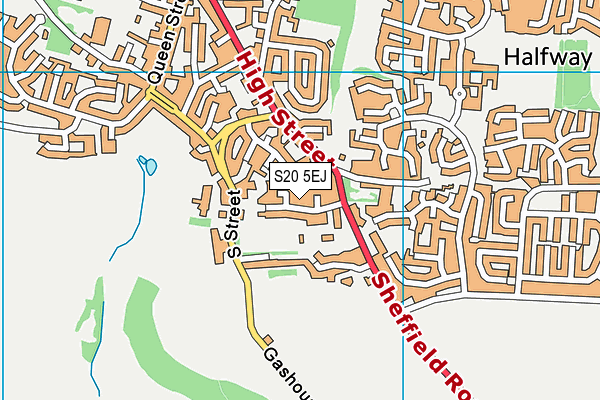 S20 5EJ map - OS VectorMap District (Ordnance Survey)