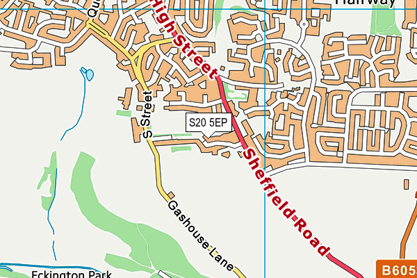 S20 5EP map - OS VectorMap District (Ordnance Survey)