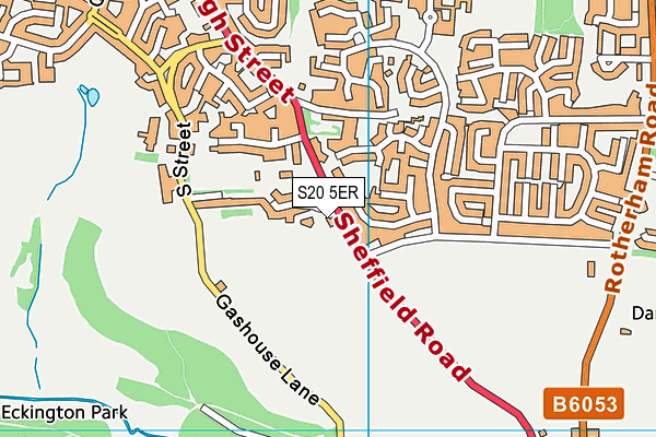 S20 5ER map - OS VectorMap District (Ordnance Survey)