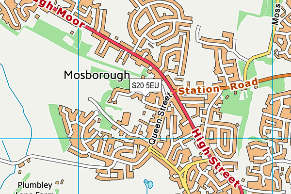 S20 5EU map - OS VectorMap District (Ordnance Survey)