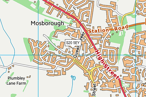 S20 5EY map - OS VectorMap District (Ordnance Survey)