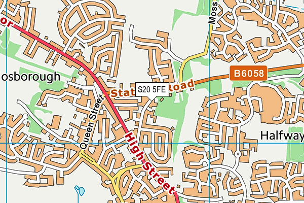 S20 5FE map - OS VectorMap District (Ordnance Survey)