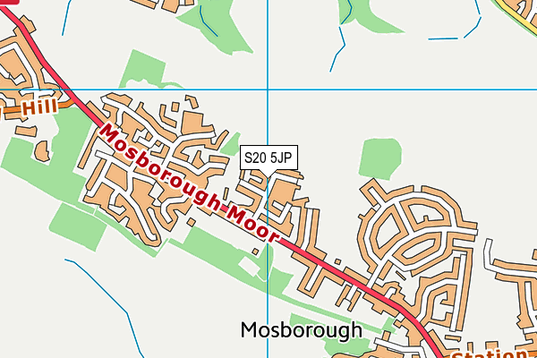 S20 5JP map - OS VectorMap District (Ordnance Survey)