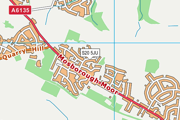 S20 5JU map - OS VectorMap District (Ordnance Survey)