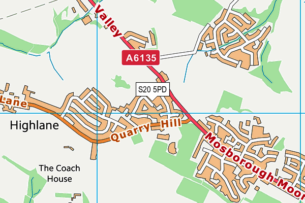 S20 5PD map - OS VectorMap District (Ordnance Survey)