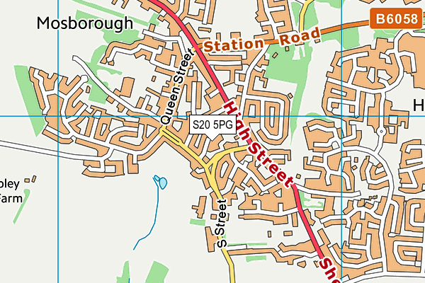 S20 5PG map - OS VectorMap District (Ordnance Survey)