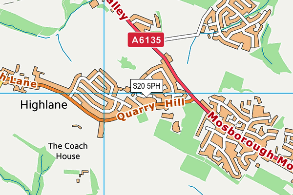 S20 5PH map - OS VectorMap District (Ordnance Survey)