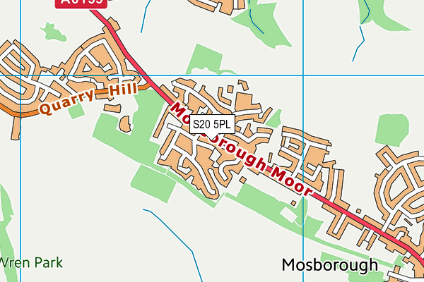 S20 5PL map - OS VectorMap District (Ordnance Survey)