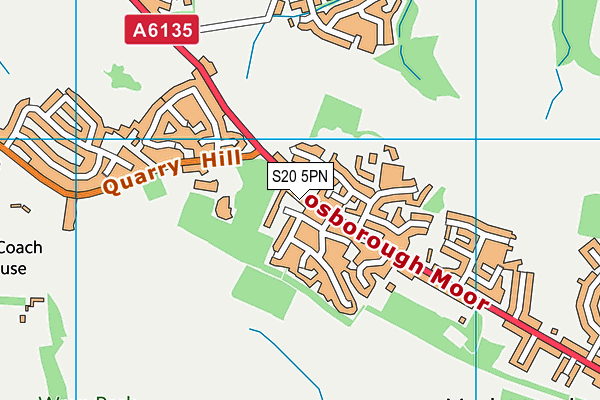 S20 5PN map - OS VectorMap District (Ordnance Survey)