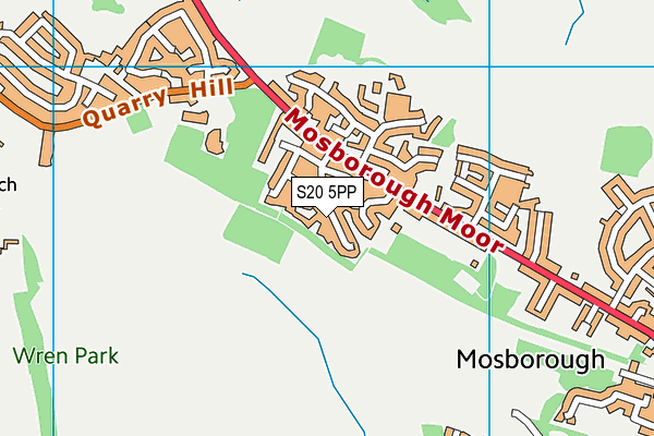 S20 5PP map - OS VectorMap District (Ordnance Survey)