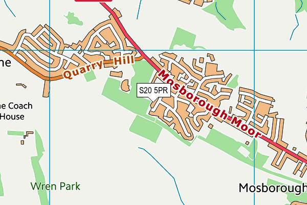 S20 5PR map - OS VectorMap District (Ordnance Survey)