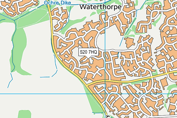 S20 7HQ map - OS VectorMap District (Ordnance Survey)