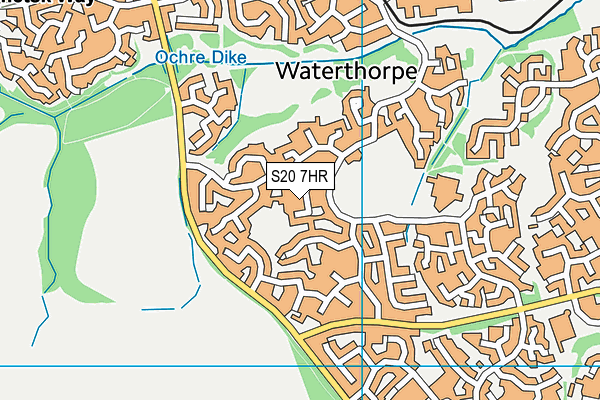 S20 7HR map - OS VectorMap District (Ordnance Survey)