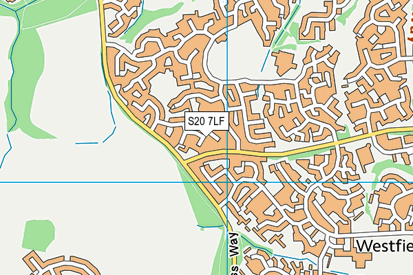 S20 7LF map - OS VectorMap District (Ordnance Survey)