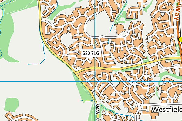 S20 7LG map - OS VectorMap District (Ordnance Survey)