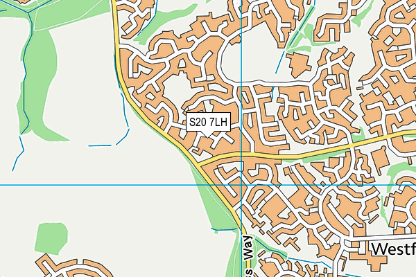 S20 7LH map - OS VectorMap District (Ordnance Survey)