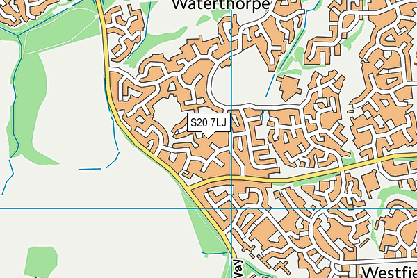 S20 7LJ map - OS VectorMap District (Ordnance Survey)